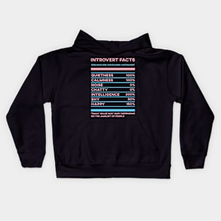 Introvert Facts Stats Kids Hoodie